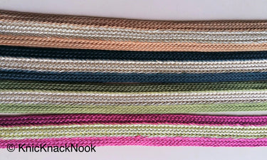 Wholesale Gold And Brown Thread Lace Trim, Approx. 25mm wide, Weave Trim